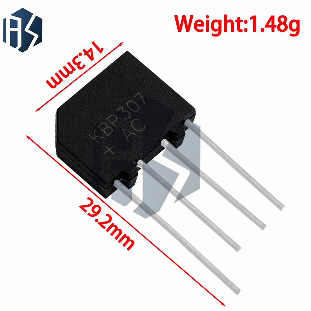 3A 700V DIP-4 KBP307 Rectifier Bridge, 1/5/10PCS Power Diode Rectifier Module Zpaxo