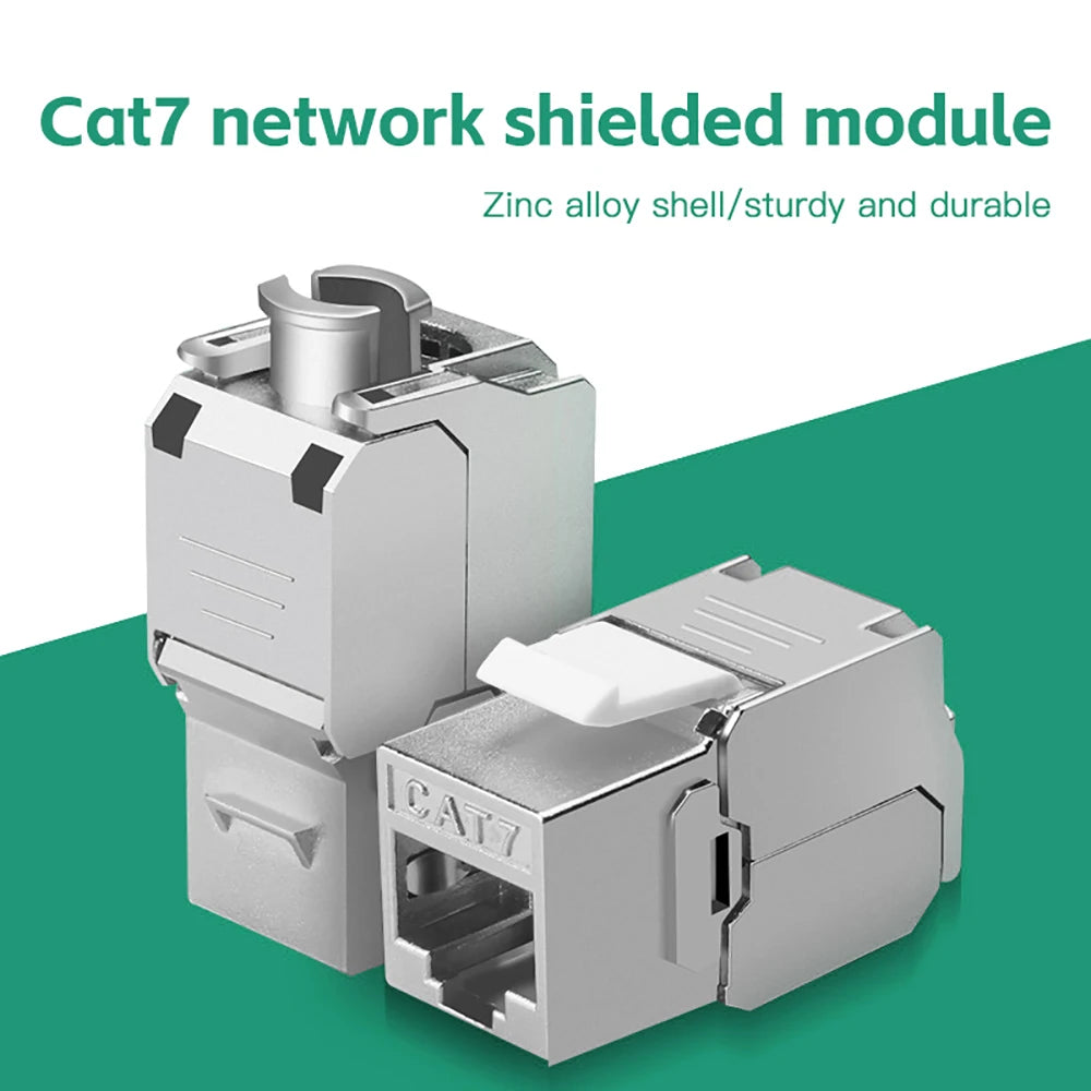Cat7 CAT6A STP Shielded RJ45 Keystone Jack Zinc Alloy Adapter RJ45 Keystone Jack Zpaxo