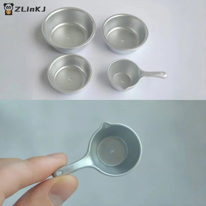 ▶1 Set 1/6 1/12 Dollhouse Miniature Simulation Plastic Basin Water Scoop Model Doll House Kitchen Accessories Toy Zpaxo