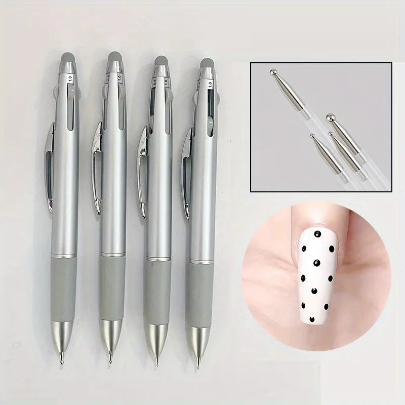 Nail Dotting Pen Nail Art Dotting Tools in Ballpoint Pen Design Nail Art Tip Dot Paint Manicure Kit for Dot Drawing Home Salon Zpaxo