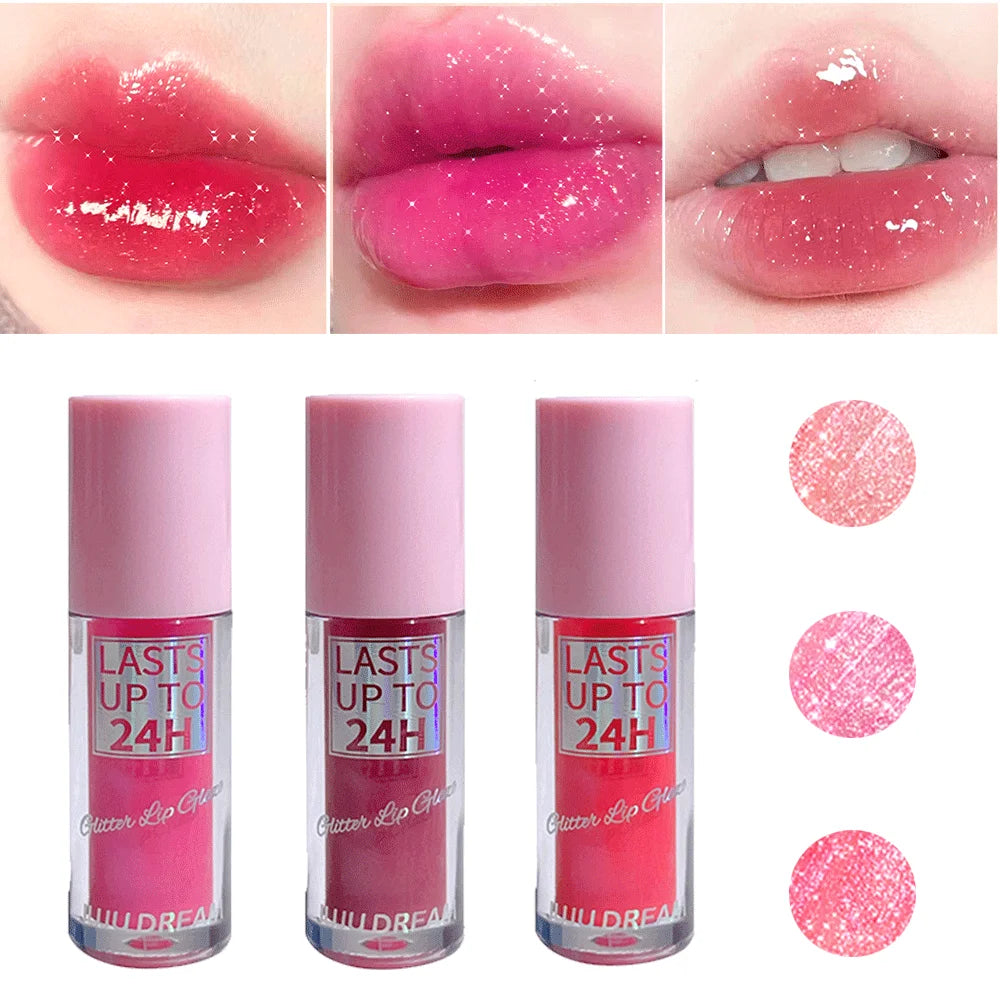 Flowing light Glitter Lip Glaze Long Lasting Lip Gloss Waterproof Liquid Lipstick Makeup Lip Oil Lip Tint Moisturizing Zpaxo