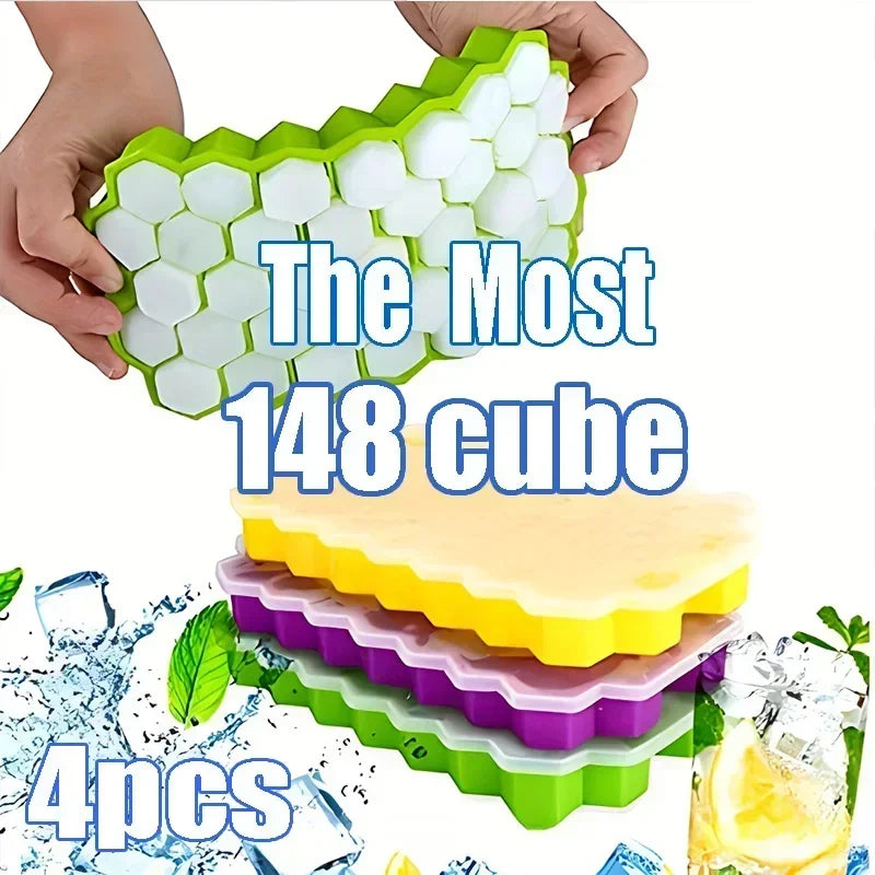 Ice Molds Silicone Honeycomb Hexagonal Template Popsicle Cube Mold Reusable BPA Free DIY Popsicle Mold Ice Cube Trays Zpaxo