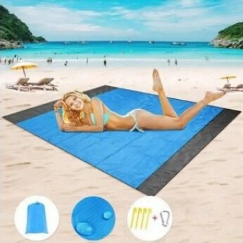 Camping Mat 4 Foldable Corner Stakes Suitable Outdoor Travel Vacation Zpaxo