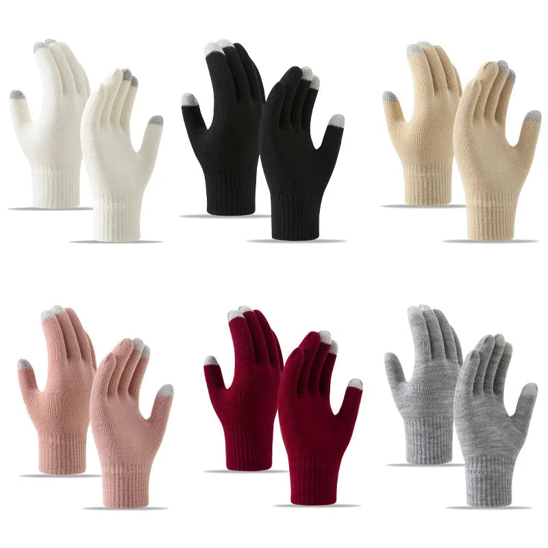 Unisex Knit Touch Screen Winter Gloves – Cycling & Skiing