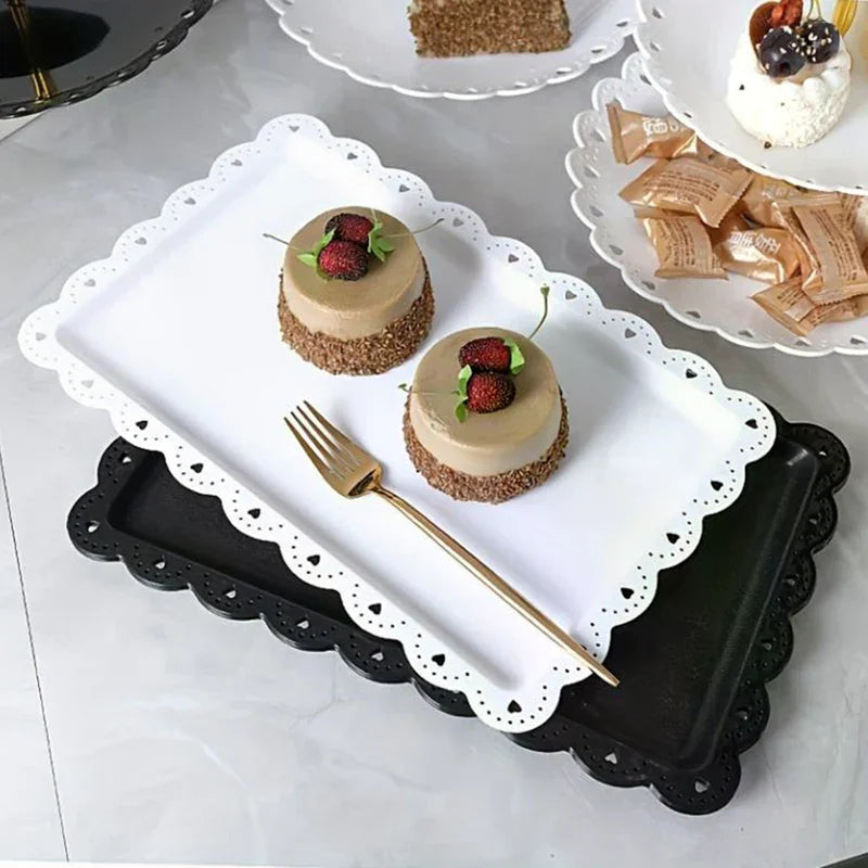 Christmas Tray Elegant Plastic Cake St Display Holder Wedding Birthday Party Supplies Christening Bridal Shower Zpaxo