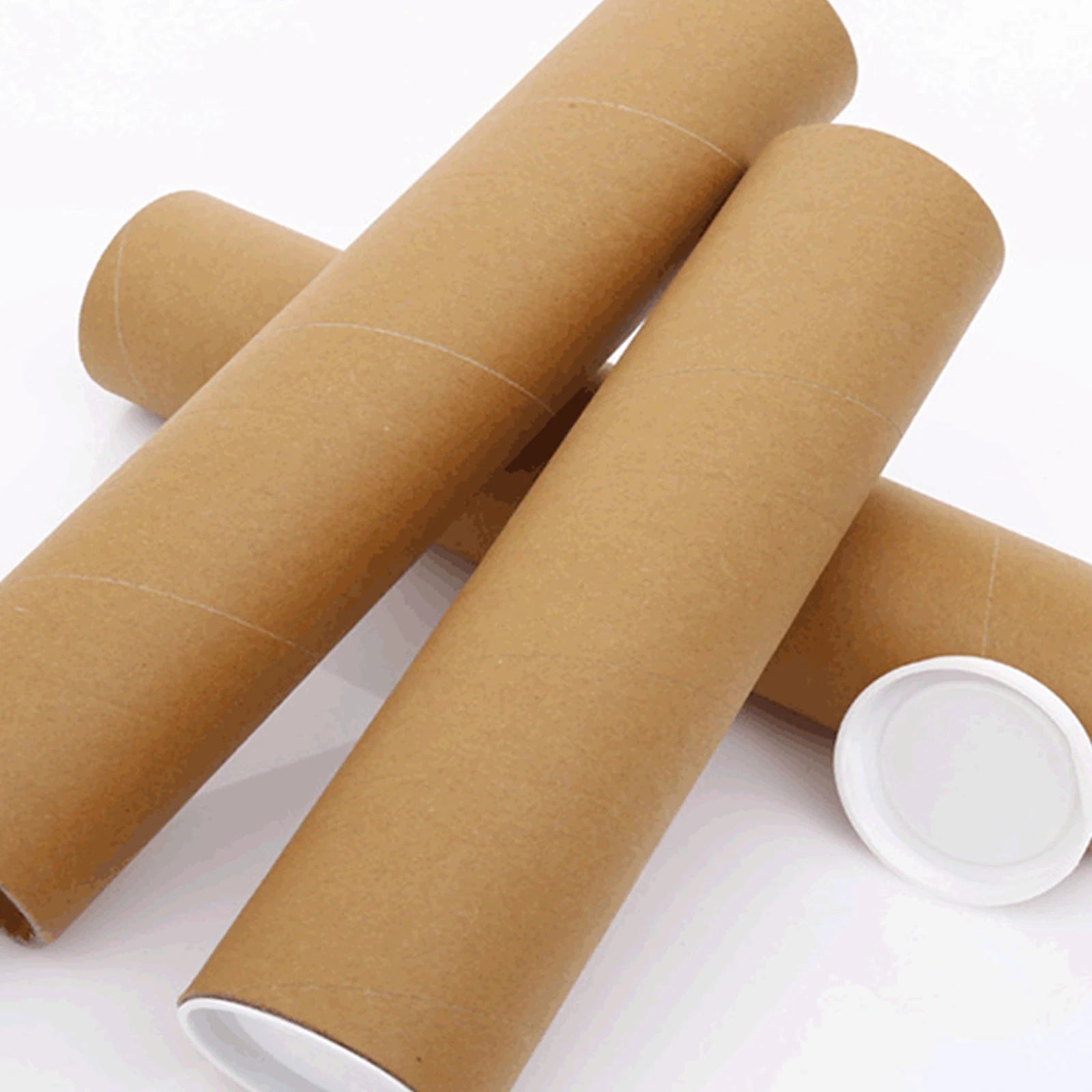 Long Cardboard Poster Tubes Mailing Caps Storage Postal Tube Zpaxo