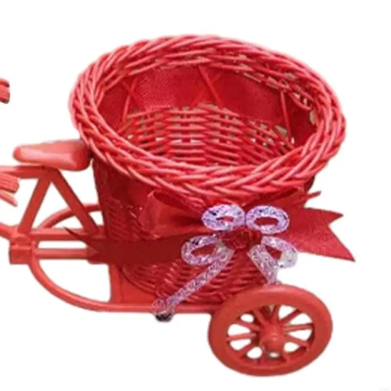 Bicycles Woven Basket Versatiles Rattans Bike Mounted Planter Indoor