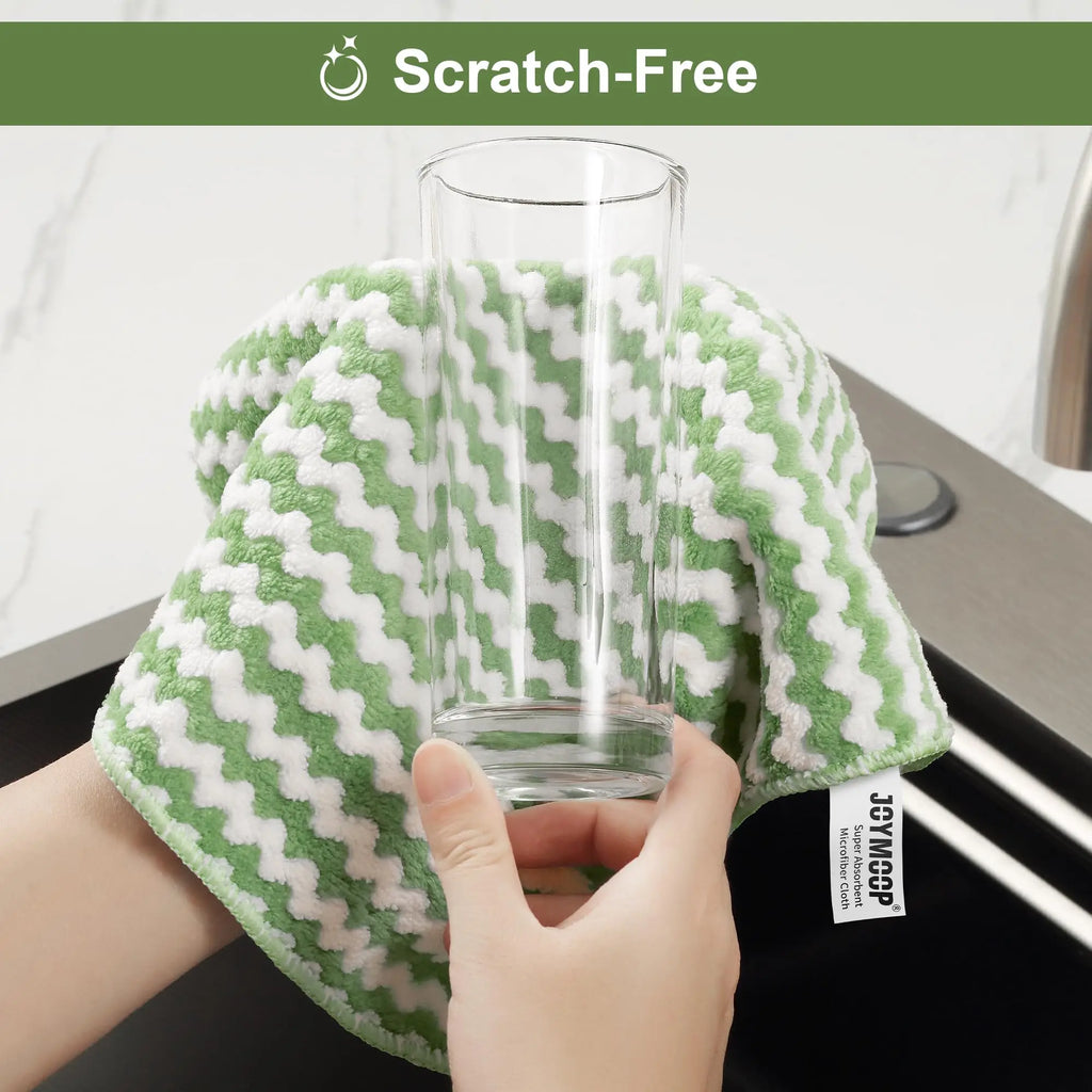 5 Reusable Microfiber Dish Cloths Absorbent Non-stick Oil Kitchen