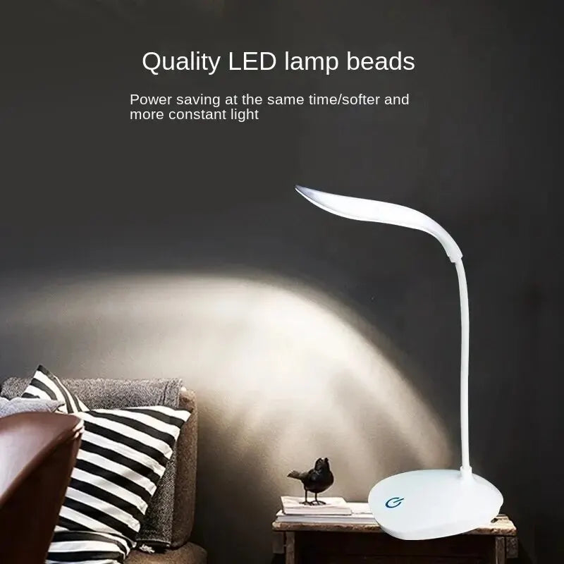 Portable USB Rechargeable LED Desk Lamp Touch 3 Modes Dimming Table Lamp Eye Protection For Office Bedroom Bedside Reading Light Zpaxo