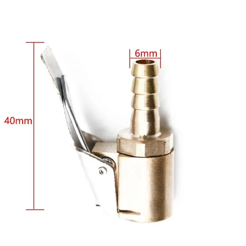 Brass Clip-On Tire Air Chuck Valve Connector – 1/2/4 Pack