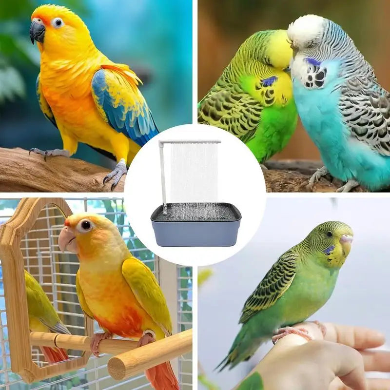 Automatic Pet Bird Bath Parrot Circulating Water Bathtub USB Electric