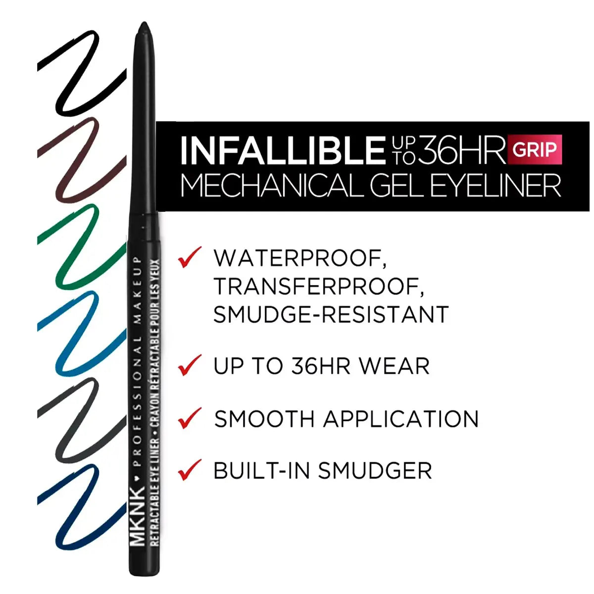 Luxurious Waterproof Long-wearing Liquid Eyeliner Smudge-resistant