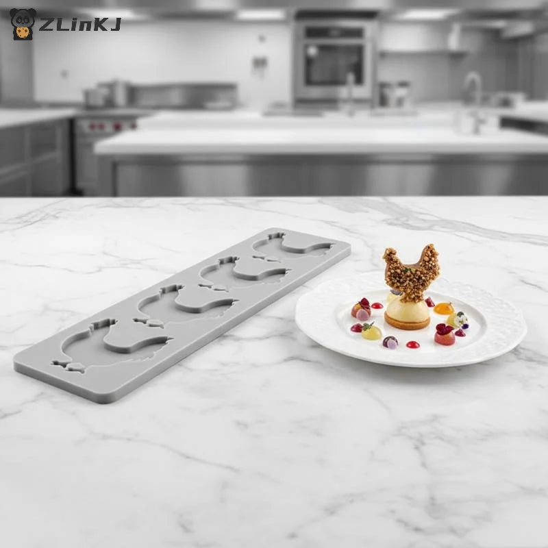 ▶1Pcs Animal Silicone Mold DIY Pig Cow Sheep Chicken Chocolate Fondant Cake Decorating Mould Zpaxo