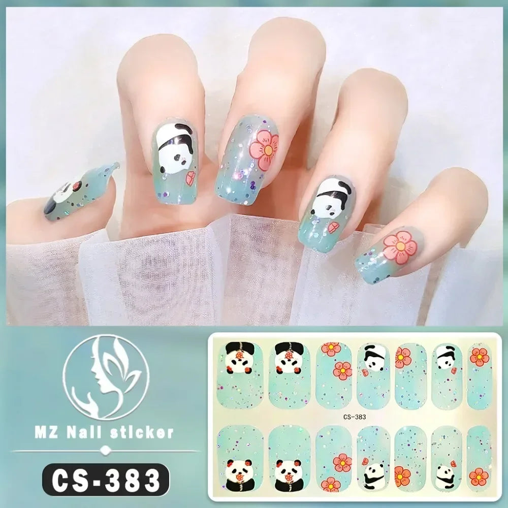 Baking Free Fashionable Nail Art Stickers Collection Manicure DIY Nail Polish Strips Wraps for Party Decor Zpaxo CS-383