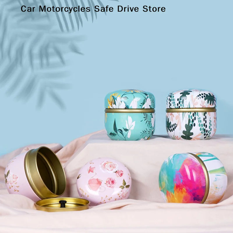 CMSmall Portable Storage Boxes Tea Caddy Box Containers Candle Cans