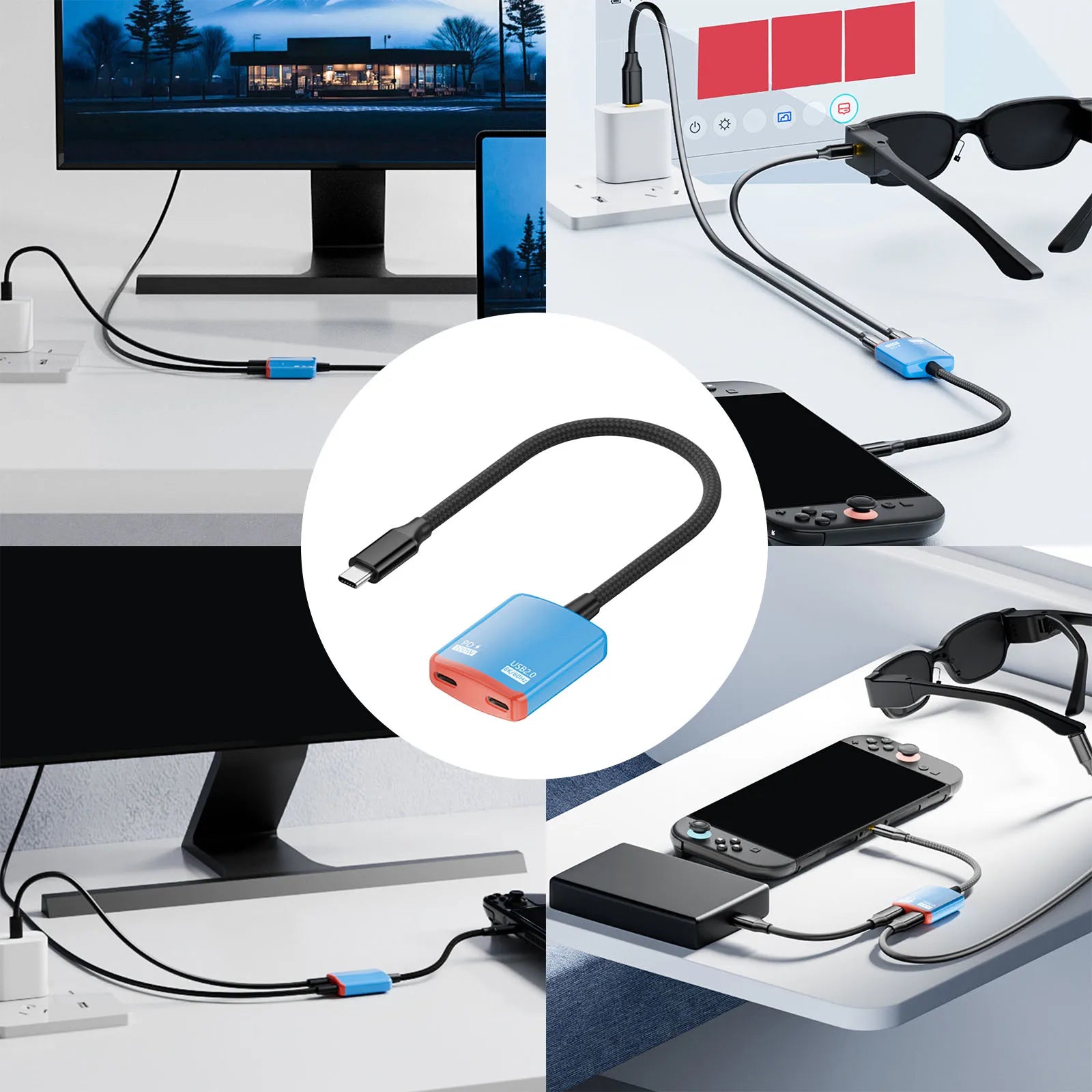 USB C 1 Converter PD100W Charging 8K 60Hz Video Full-function