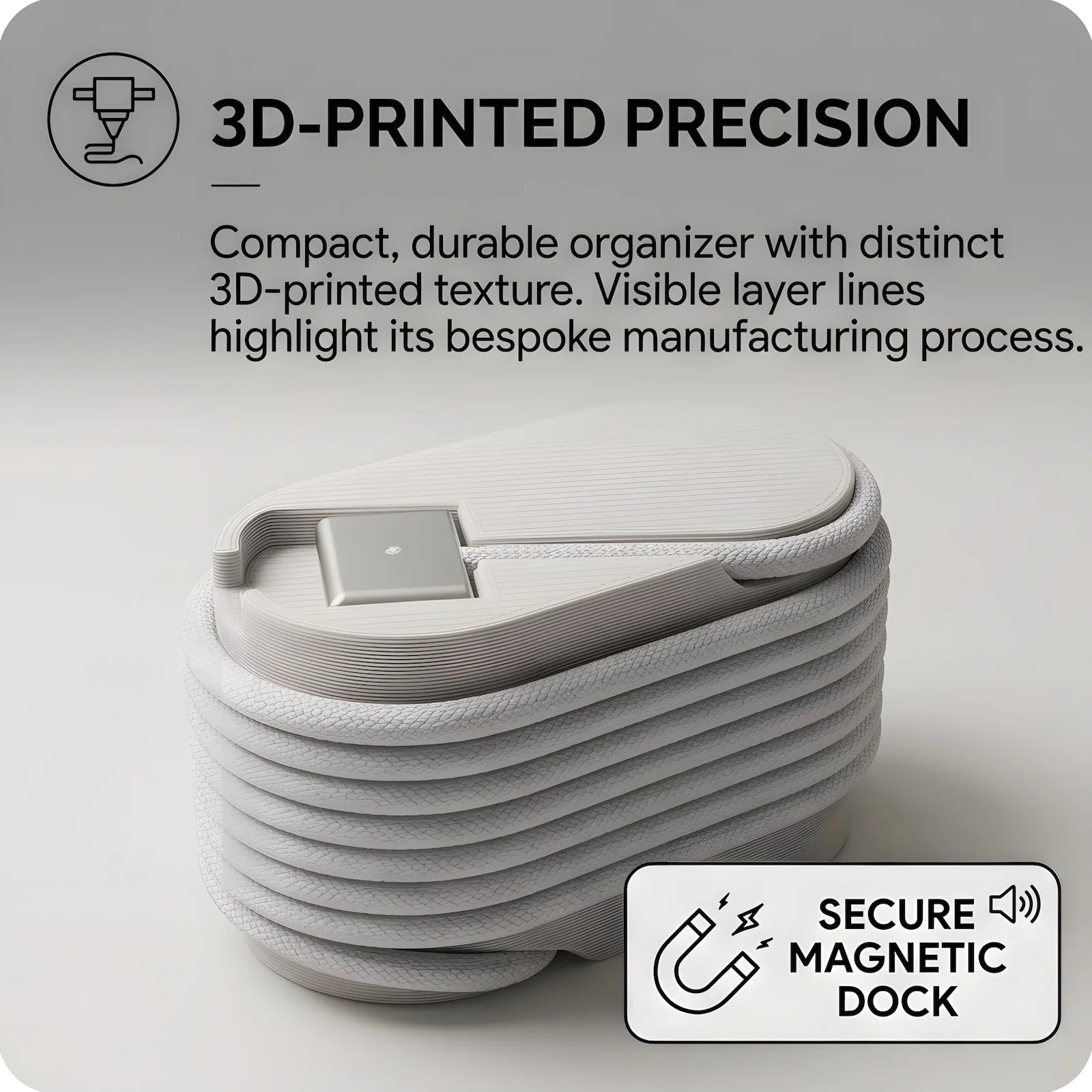 3D Printed Cable Organizer Macbook Air Magsafe 3 Cord Winder Portable