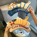 Cartoon Toilet Seat Cover Mat Warm Soft Lid Pad Bathroom Closestool Zpaxo Yellow