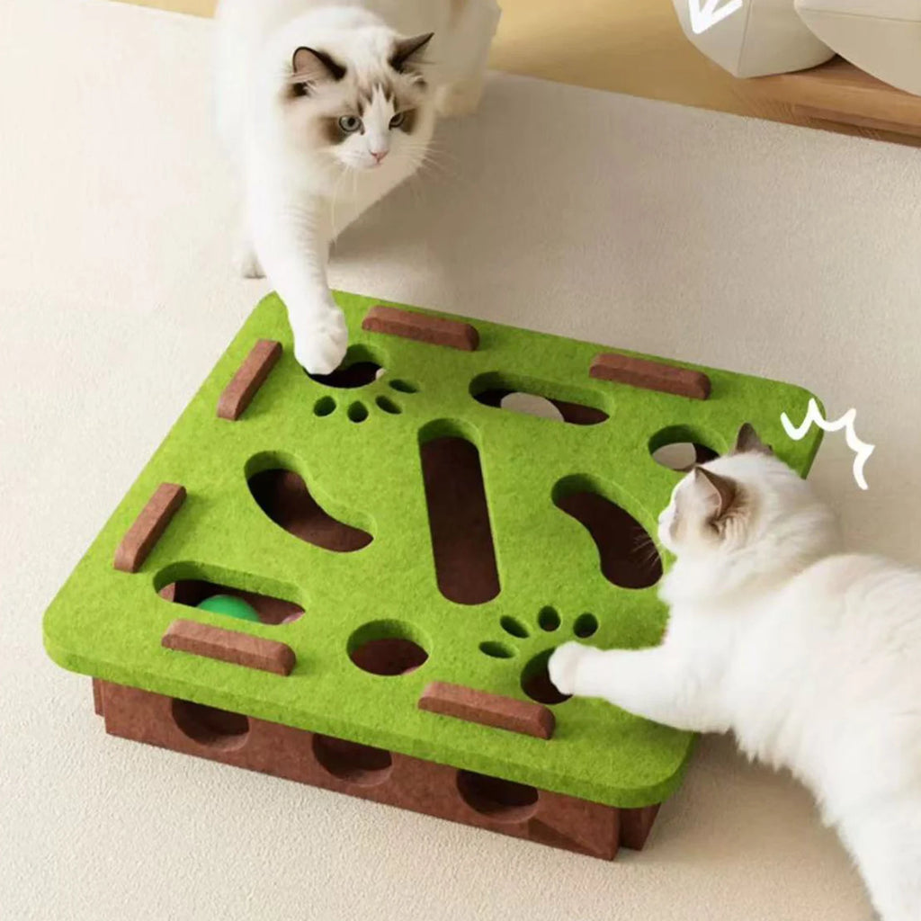 Cat Scratch Puzzle Enrichment Box 3 Bell Balls Kitten Nail File