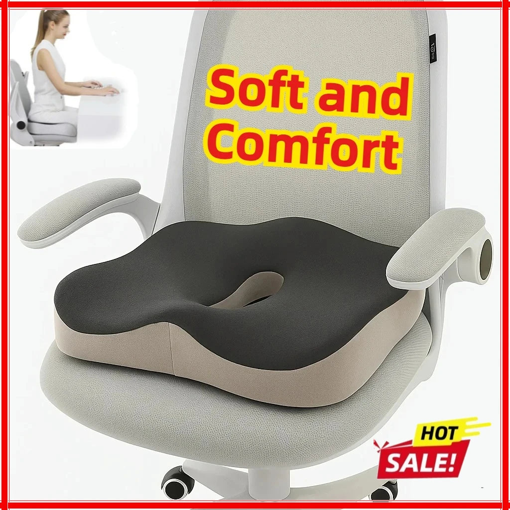 Memory Foam Seat Cushion – 3D Ergonomic Coccyx Support Ergonomic Seat Cushion Zpaxo