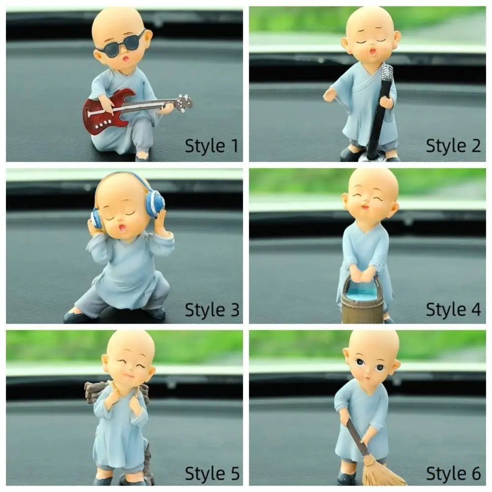 Resin Monks Action Figure Monk Decoration Band Figurines Car Zpaxo