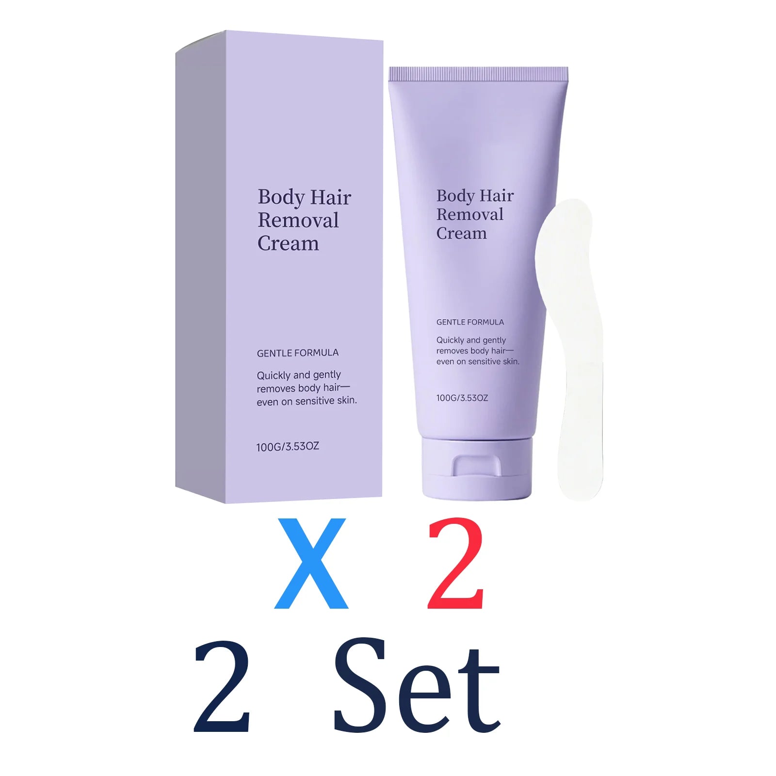 Hair Removal Cream for Women Body Hair Remover for Legs Arms Bikini Line Smooth Skin Moisturizing Shea Butter Gentle Sensitive Zpaxo 2 Set