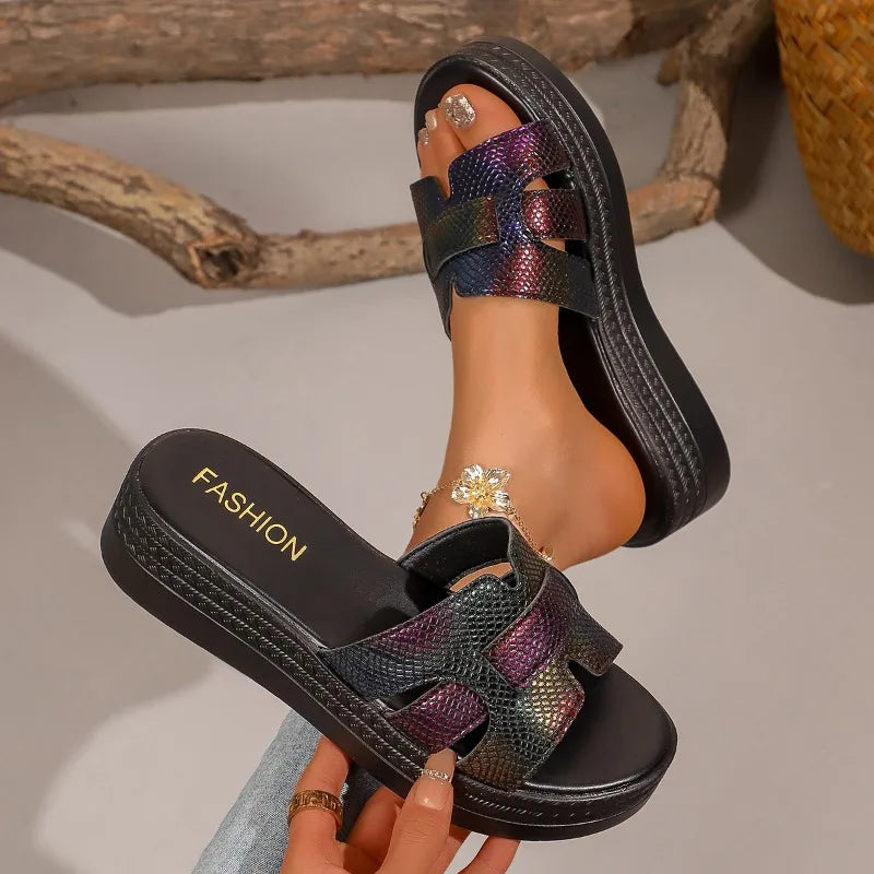 Slippers Women's Summer Slides Women Luxury Design Thick Soled Zpaxo