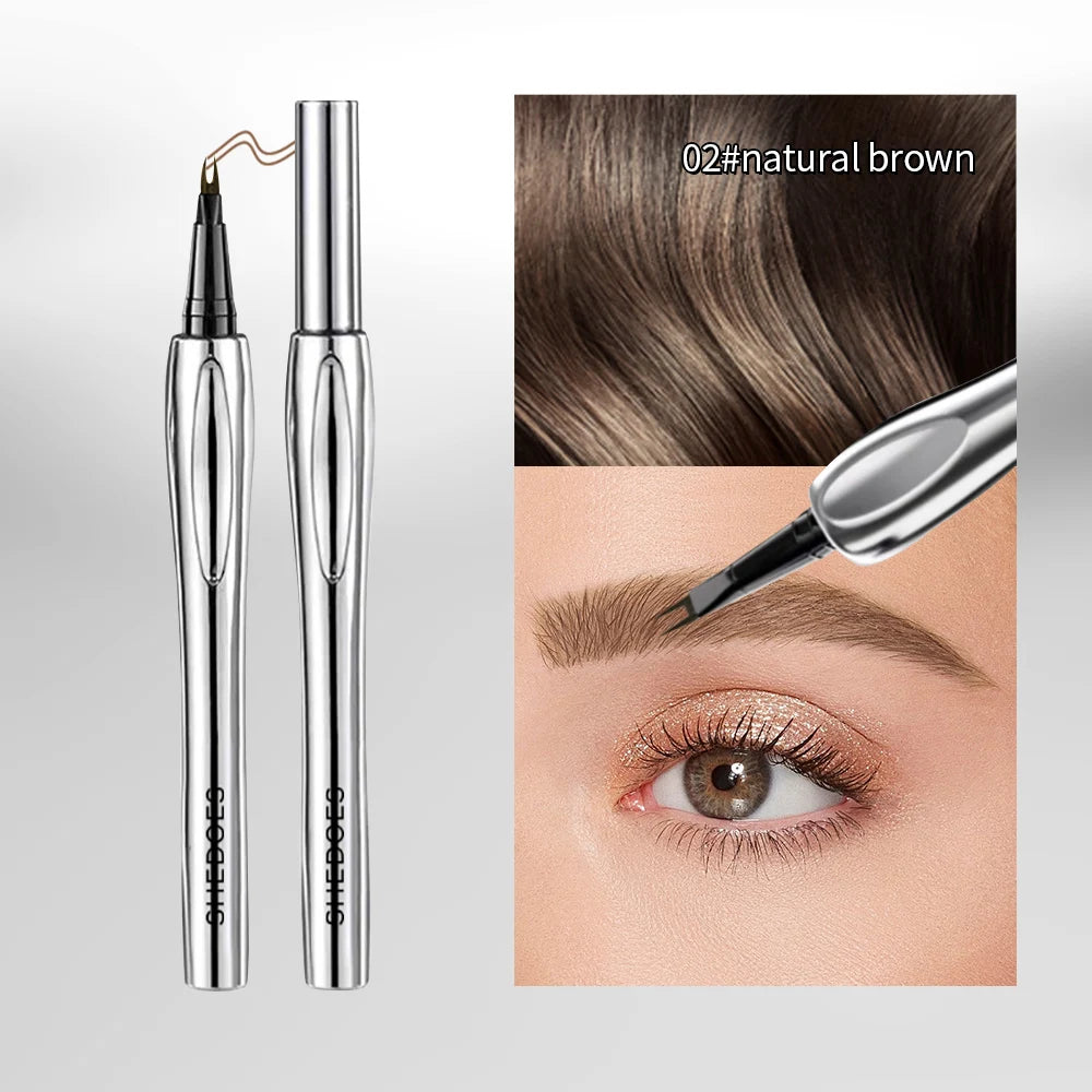 Fine Pointed Eyebrow Pencil Smooth Easy Control Durable Waterproof Zpaxo 8502-02