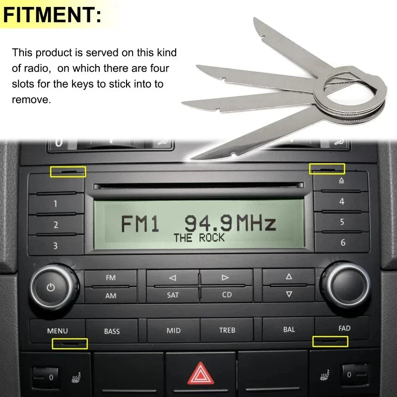 Car Stereo Removal Keys – Metal Radio Release Tool Kit | VW Audi Ford