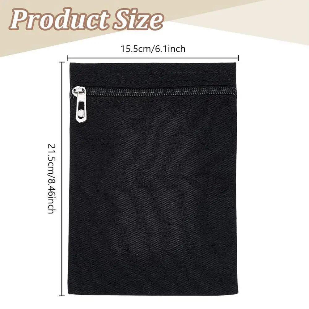 Pockets for Clothing Anti-Theft Security Zipper Pouch Secure Side Pocket for Jacket Clothes Coat Sweatshirt Shirt Robe Hoodie Zpaxo Black