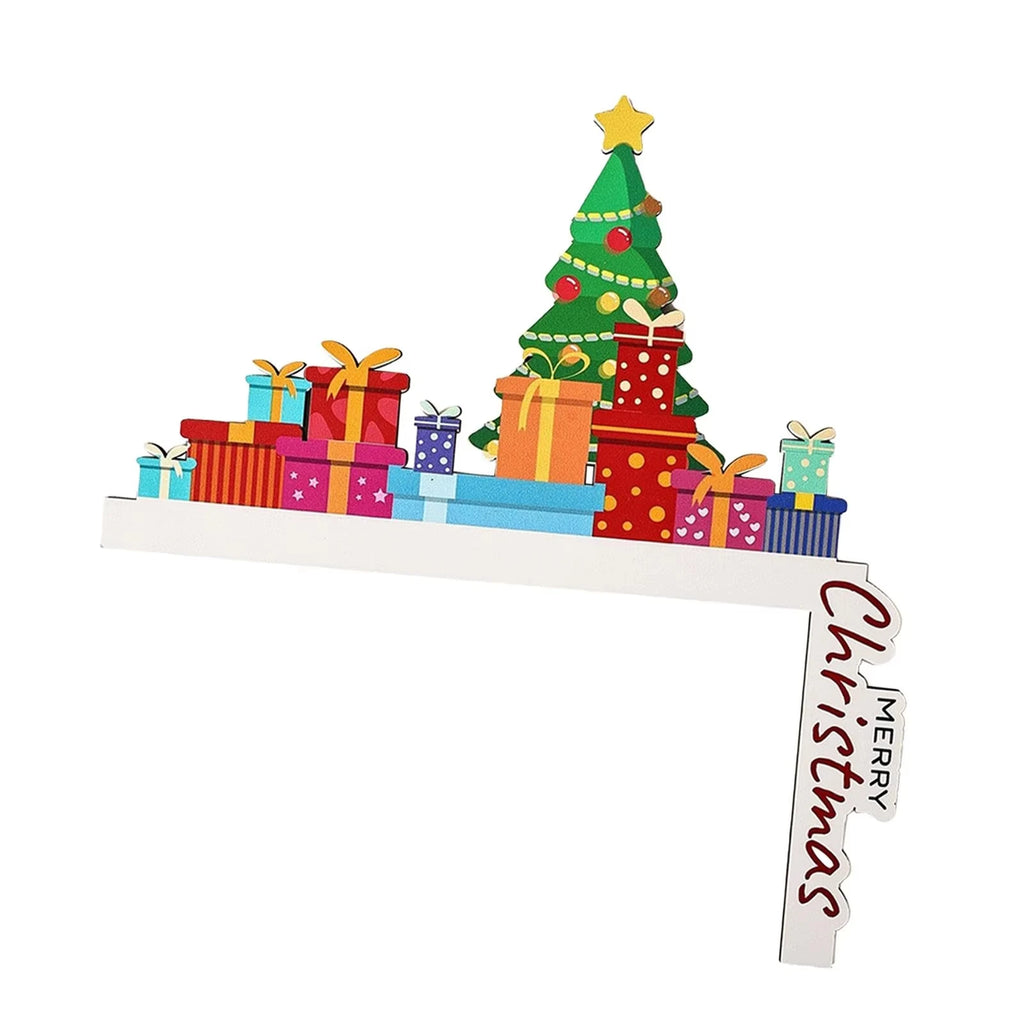 Christmas Door Corner Sign – Wooden DIY Frame Ornament Decor