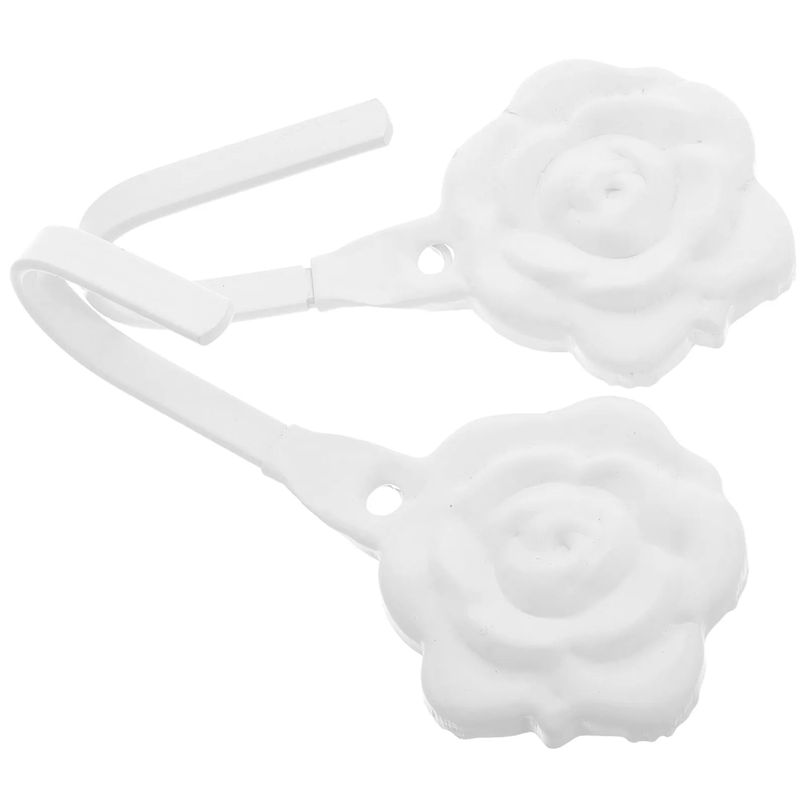 2Pcs Curtain Hooks European Style Iron Metal Flower Drapery Holdbacks Wall Mounted for Curtains Hats Scarves Coats
