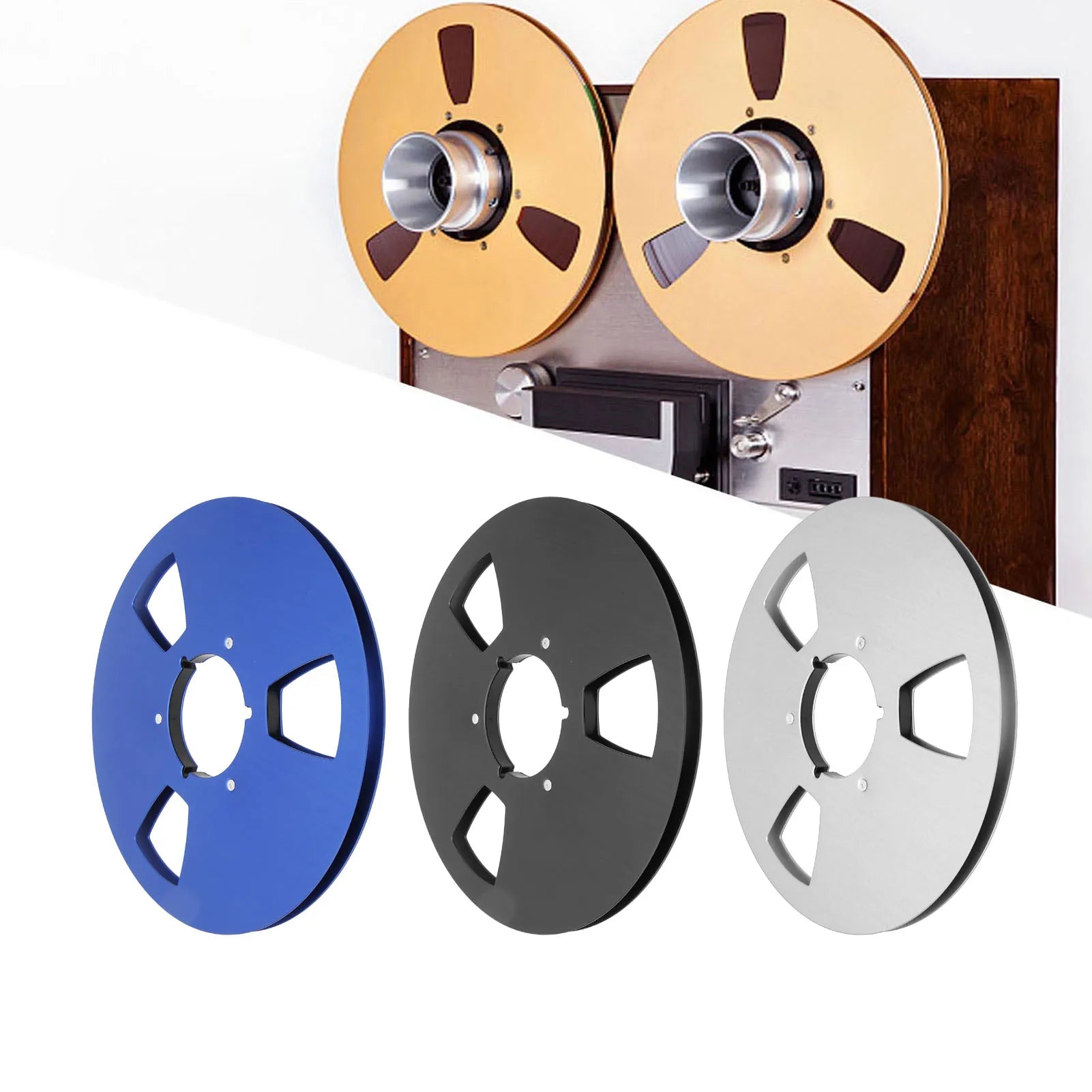 Sound Tape Empty Reel 3 Hole Strength Aluminum Alloy 1 4 Player