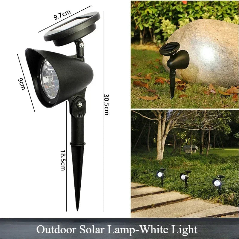 9 4 LED Solar Ground Lights Outdoor IP65 Waterproof Brightness Zpaxo 4led-White Light