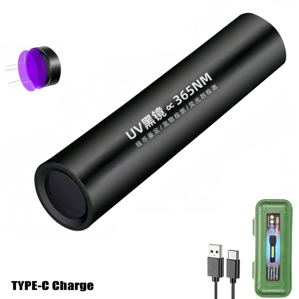 KDULIT 365nm UV Flashlight – Rechargeable Mini Ultraviolet Torch