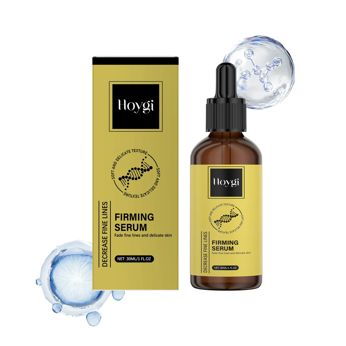 Hoygi Anti-Wrinkle Firming Serum Skin Tightening Elasticity Boost Fine Lines Reduction Fast Absorbing Non-Greasy All Skin Types Zpaxo 1PC