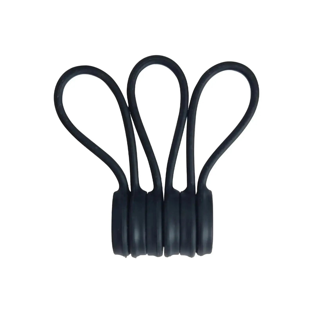 Silicone Magnetic Cable Ties Management Magnet Twist Reusable Cord Zpaxo Black 3pcs