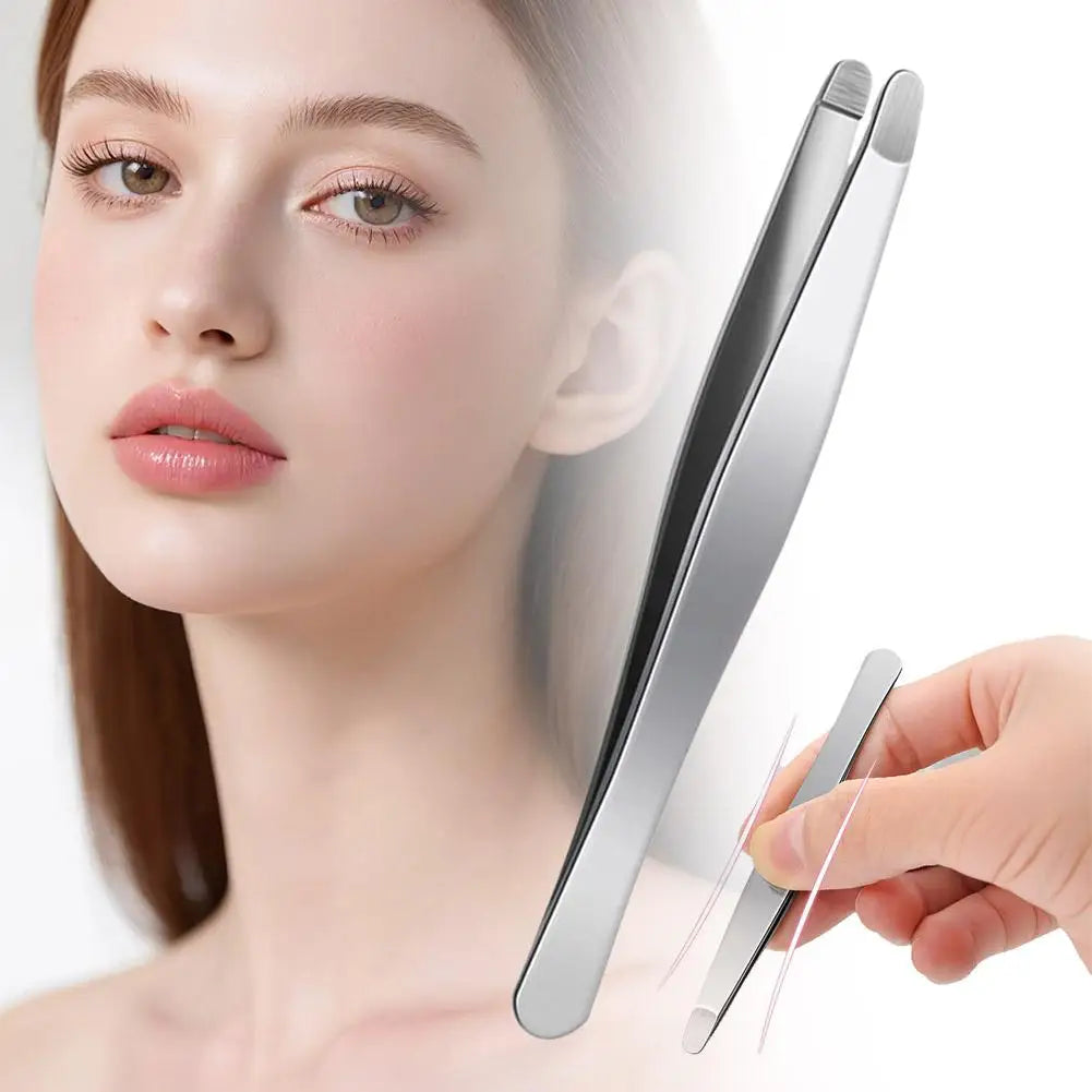 1/2/3PCS Stainless Steel Tweezers Precision Eyebrow Forceps Professional Beauty Tool For Facial Hair Removal Shaping Zpaxo