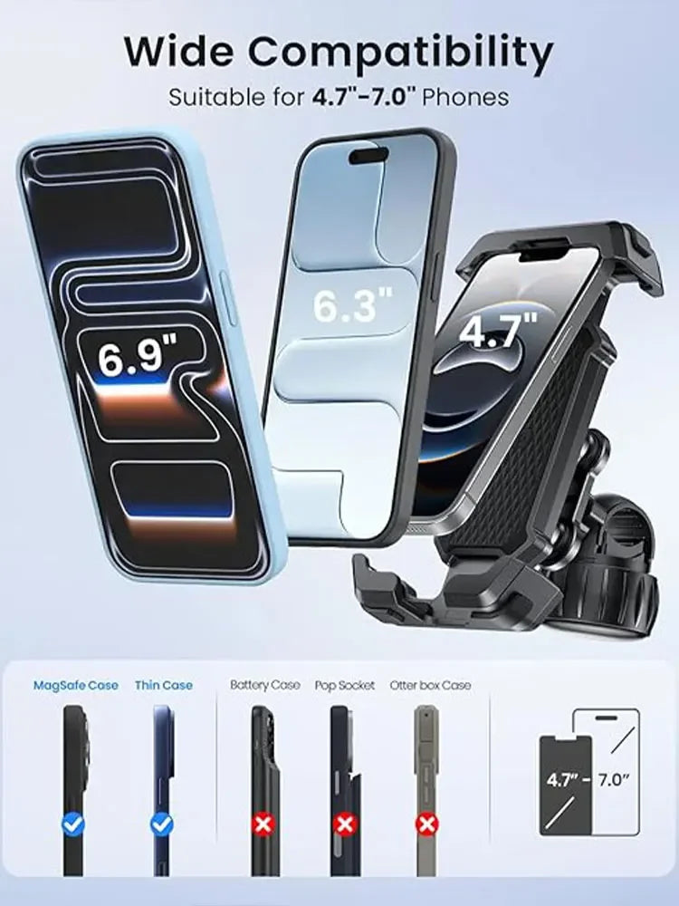 Outdoor 2026 Dual Anti-shake Motorcycle Mount Phone Holder Iphone