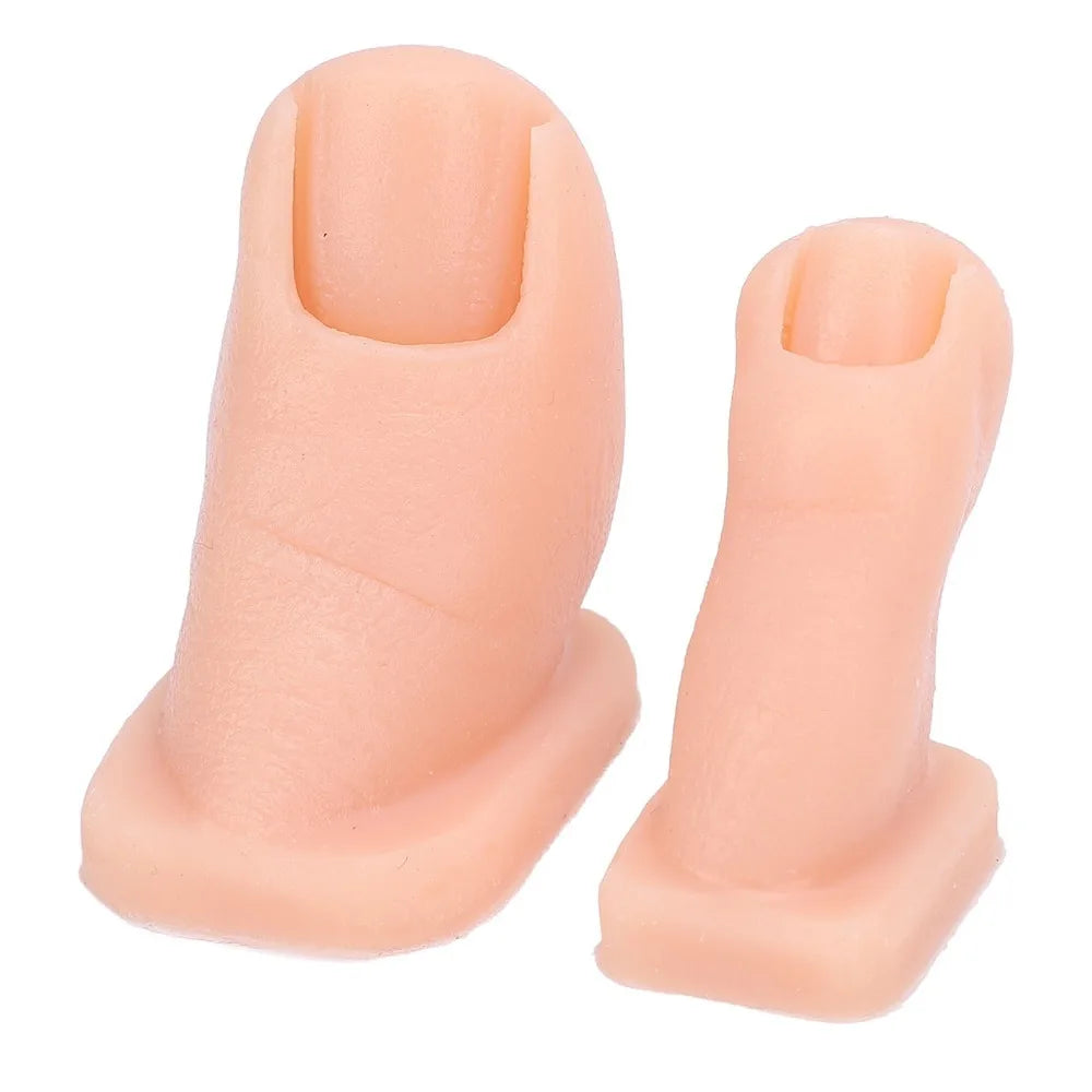 2pcs Silicone Silicone Practice Toes Model Flexible Artificial Toe Simulator Manicure Training Toes Pedicure Practice Mannequin Zpaxo Light Skin Tone