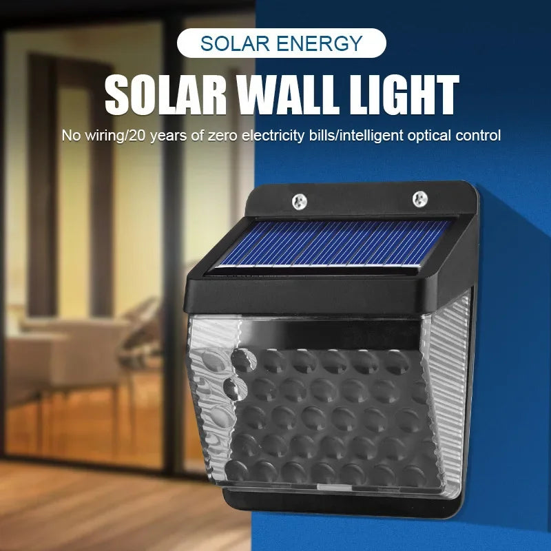 LED Solar Light PIR Motion Sensor Wall Outdoor Lamp Waterproof Zpaxo