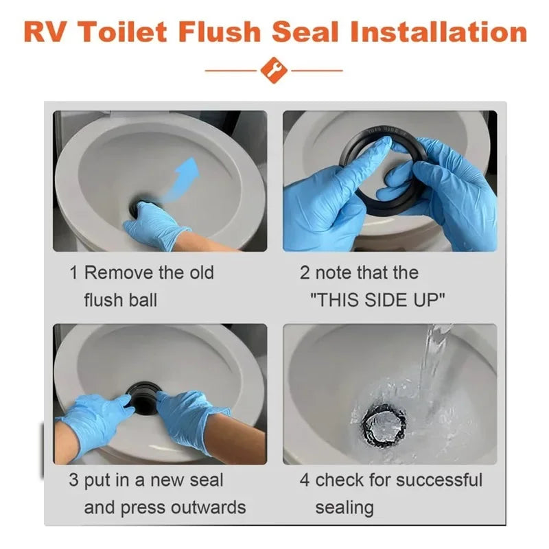 Toilet Seal Flush Ball Replacement RV Camper Trailer Toilets
