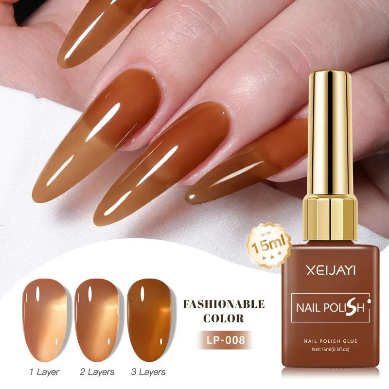 Colored Nail Varnish Gel 60 Colors Gloss Matte Ice-clear Nails Polish Zpaxo 08