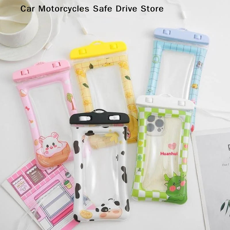 Cartoon Full View Waterproof Case Phone Underwater Snow Rainforest
