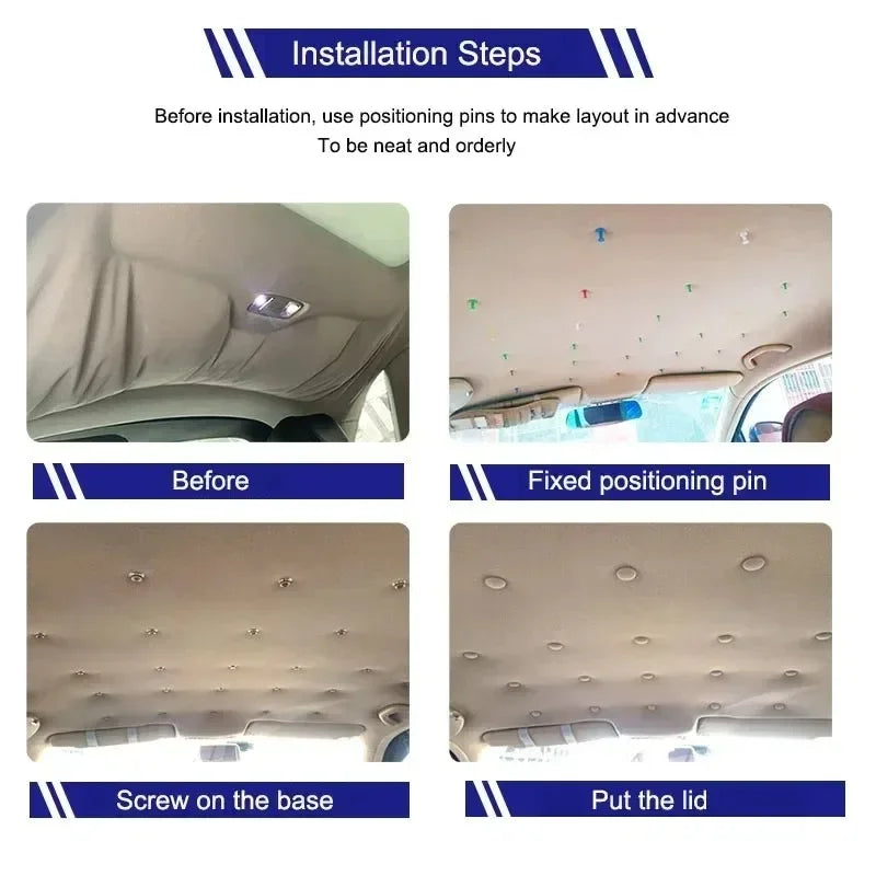 Car Headliner Roof Fixing Snap Rivets Buckles – 10-Pack