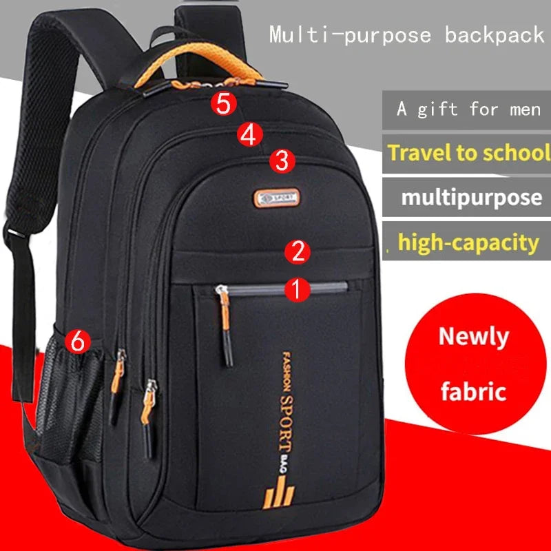 Durable Large Capacity Business Laptop Backpack Travel Hiking Student