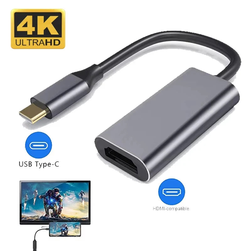 C HDTV Adapter USB 3 1 4K 30Hz HUB Converter Cable Iphone 15 TV