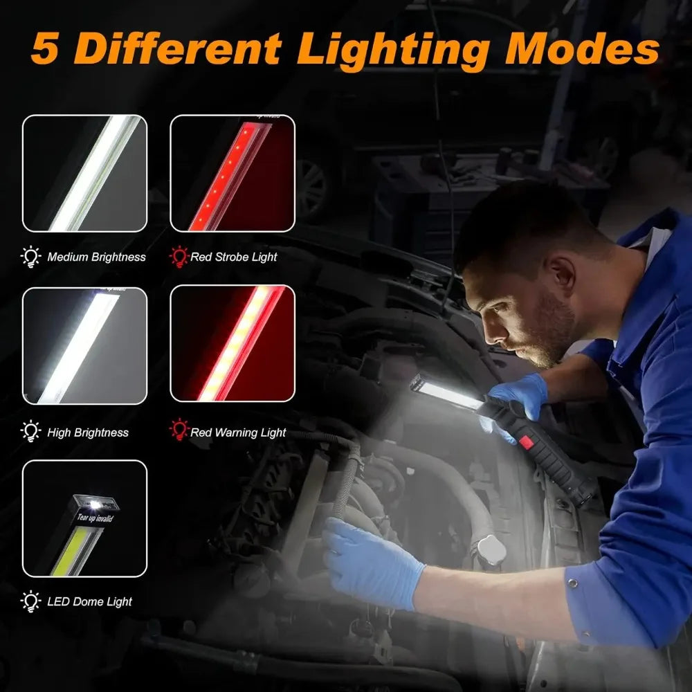 KDULIT COB LED Work Light – Magnetic Base & USB Rechargeable