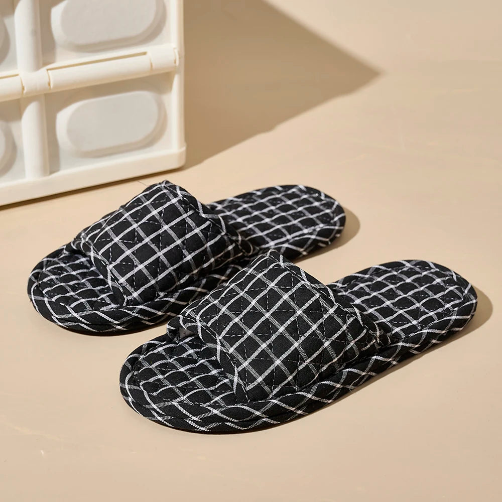 Fashion Men Slippers Lightweight Home Shoes Antislip Soft Fabric