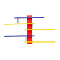 Figure Toy Display Stand Wall Mounted Handwork Blind Box Floating Shelves DIY Colorful Display Rack Ladder Storage Display Rack Zpaxo A set